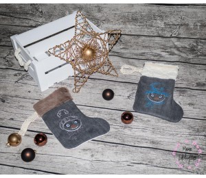 Stickserie - Herr & Frau Schneemann Line Art